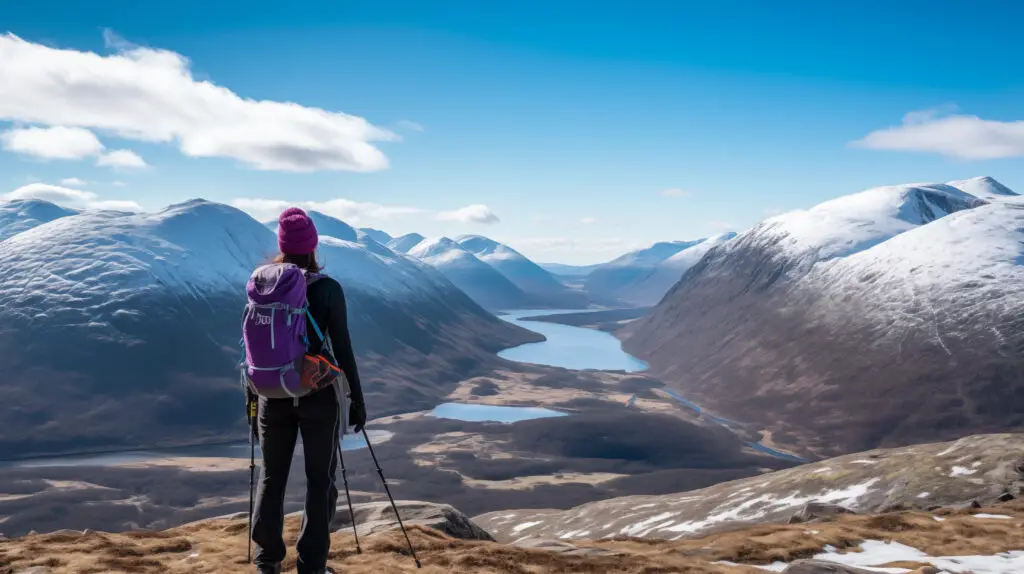 Hiking in winter